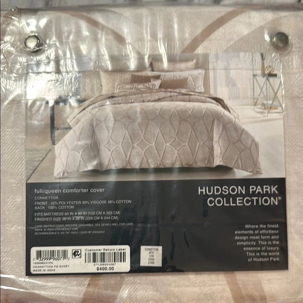 Hudson Park Collection Cream Comforter Cover made for Bloomingdale’s